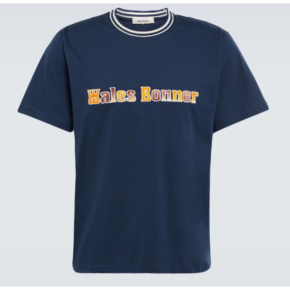 $295 Wales Bonner Original embroidered cotton T-shirt SIZE MEDIUM